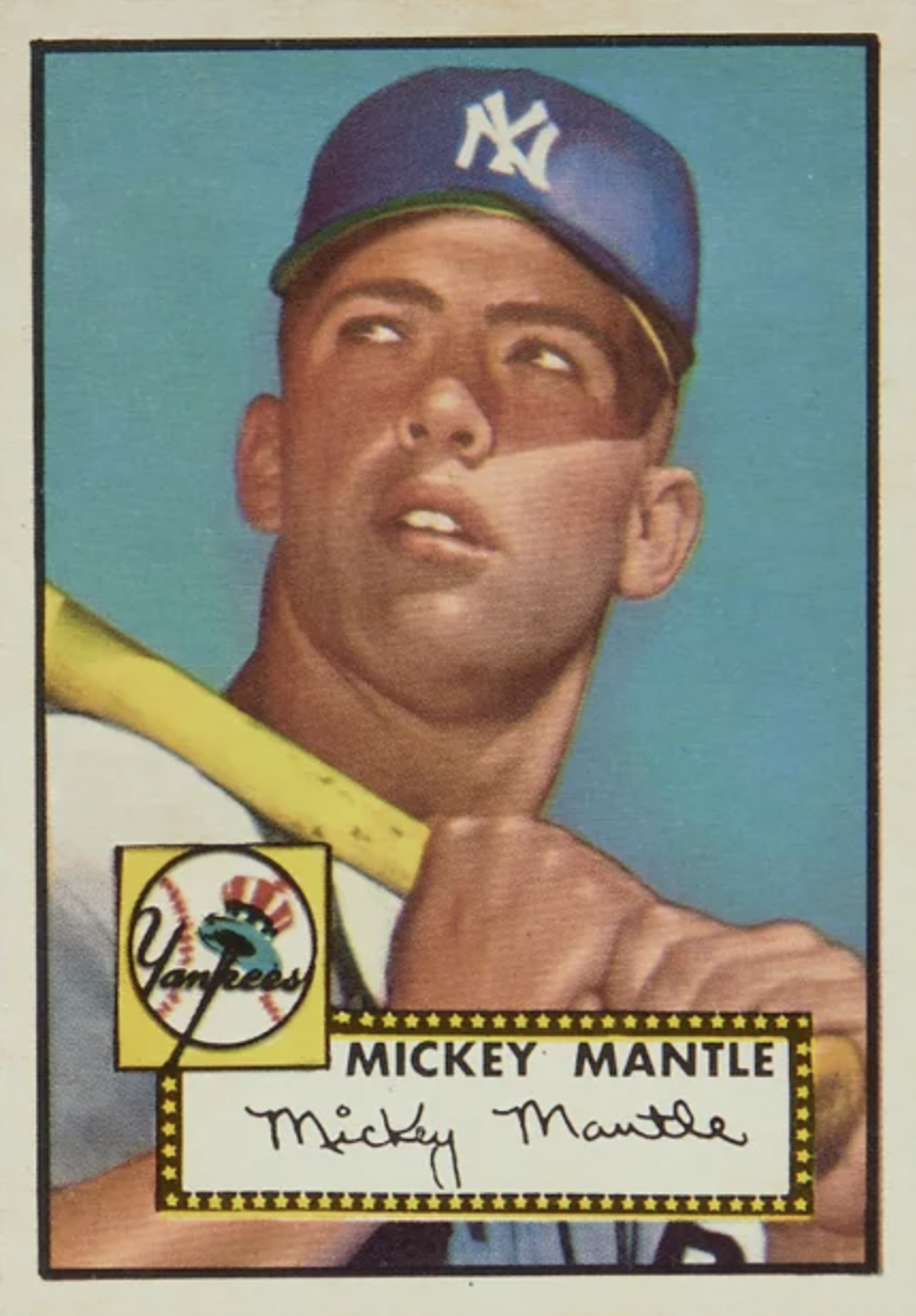 vintage base ball - M Mickey Mantle Mantle Mickey